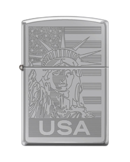 USA Statue of Liberty Head Etch High Polish Chrome | 02398