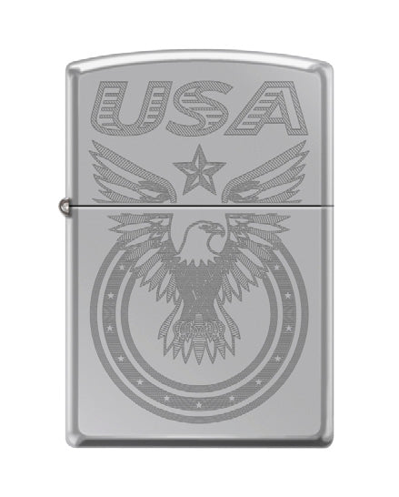 USA Eagle Stars Etch High Polish Chrome | 02454