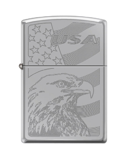 USA Eagle Flag Etch High Polish Chrome | 02491