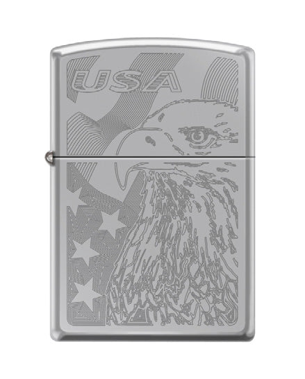 USA Eagle Flag Etch High Polish Chrome | 02545