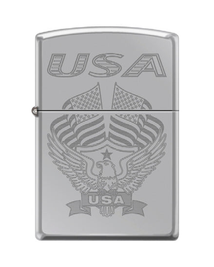 USA Eagle Flags Etch High Polish Chrome | 03199