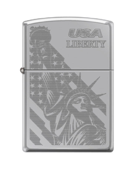 USA Liberty Flag Etch High Polish Chrome | 03221