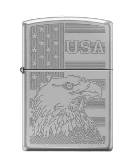 USA Eagle Flag Etch High Polish Chrome | 03500
