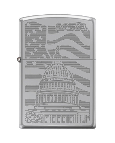 USA Capitol Flag High Polish Chrome | 18335