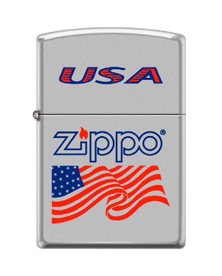 USA Zippo Flag High Polish Chrome | 18337