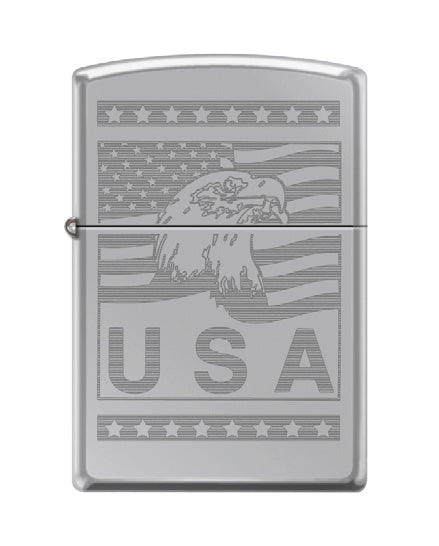 USA Eagle Head Flag High Polish Chrome | 34168