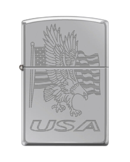 USA Eagle Flag Etch High Polish Chrome | 34174