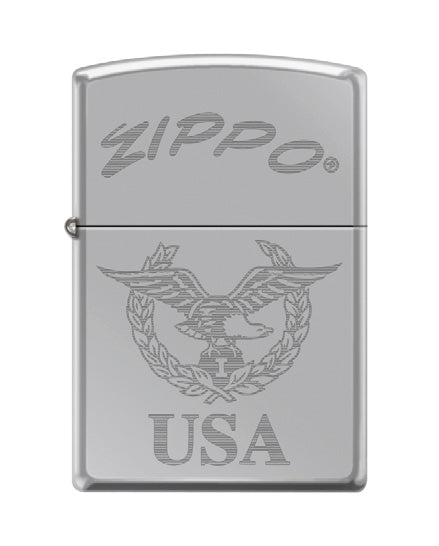USA Zippo Eagle Wreath High Polish Chrome | 45239
