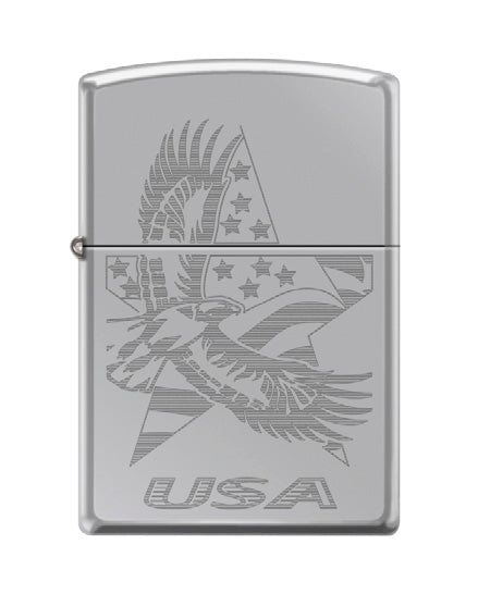 USA Eagle Star Flag High Polish Chrome | 48004