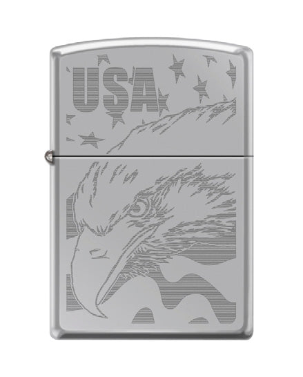 USA Eagle Head Flag High Polish Chrome | 48659C