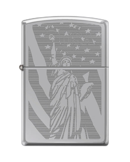 USA Statue of Liberty Flag High Polish Chrome | 48660C