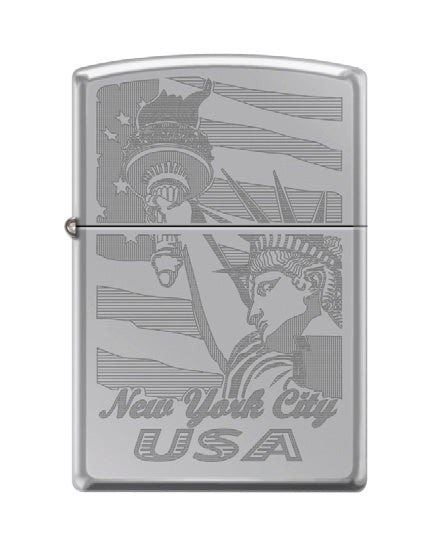 USA Statue of Liberty Flag High Polish Chrome | 48662C