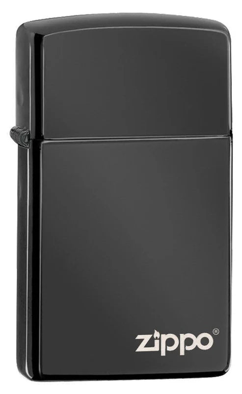Slim® High Polish Black Zippo Logo | SKU: 28123ZL