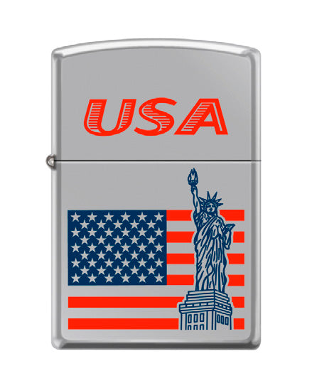 USA Statue of Liberty Flag High Polish Chrome | 72635