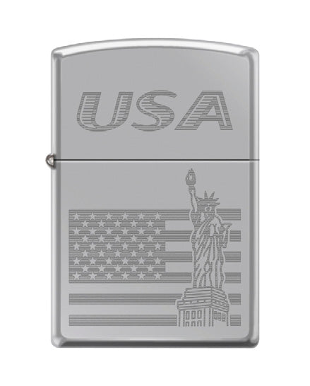 USA Statue of Liberty Flag High Polish Chrome | 72664