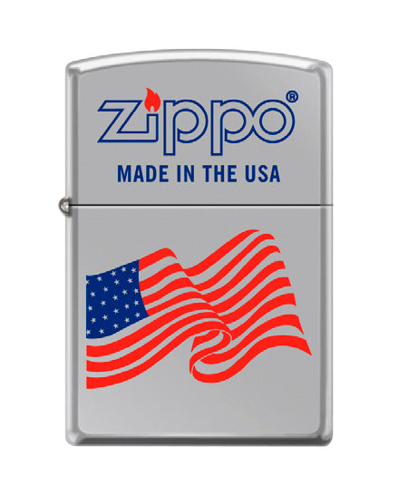 USA Flag Zippo High Polish Chrome | 72810