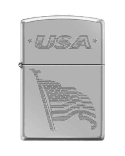 USA Flagpole Etch High Polish Chrome | 73182