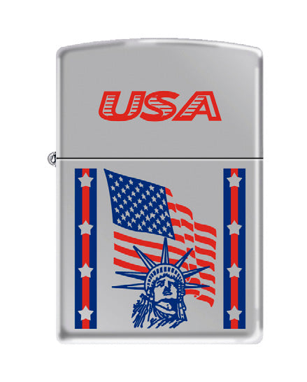 USA Statue of Liberty Flag Bars High Polish Chrome | 73364