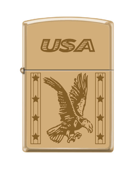 USA with Ribbon High Polish Brass | 74742