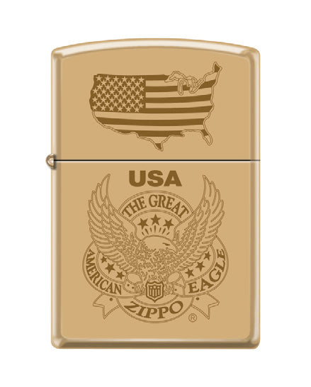 Great America Eagle Map High Polish Brass | 74745