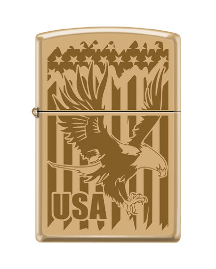 Eagle and Stripes USA High Polish Brass | 74750