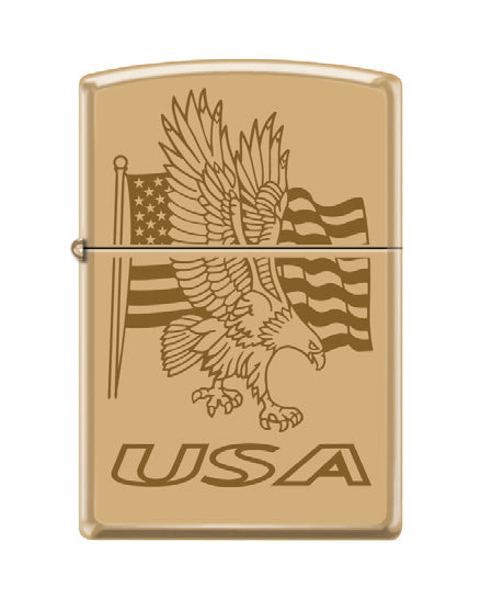 Eagle Map USA High Polish Brass | 74759