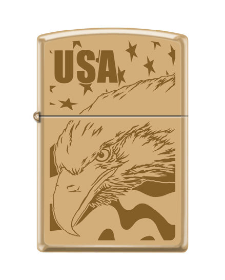 Eagle and Flags High Polish Brass | 74760