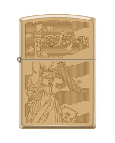 Eagle Flags Statue of Liberty High Polish Brass | 74770