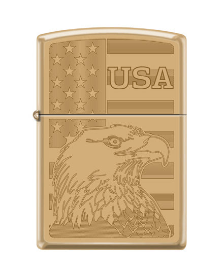 Eagle Flag USA High Polish Brass | 74775