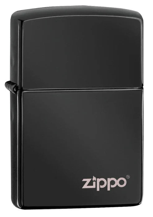 Classic High Polish Black Zippo Logo | SKU: 24756ZL