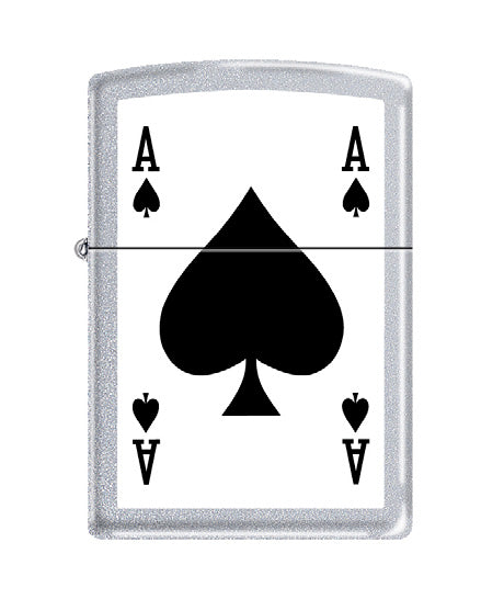 Ace Spades Wht Blk High Polish Chrome | 89911
