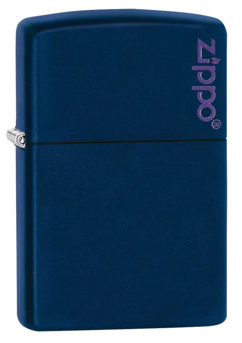 Classic Navy Matte Zippo Logo | SKU: 239ZL