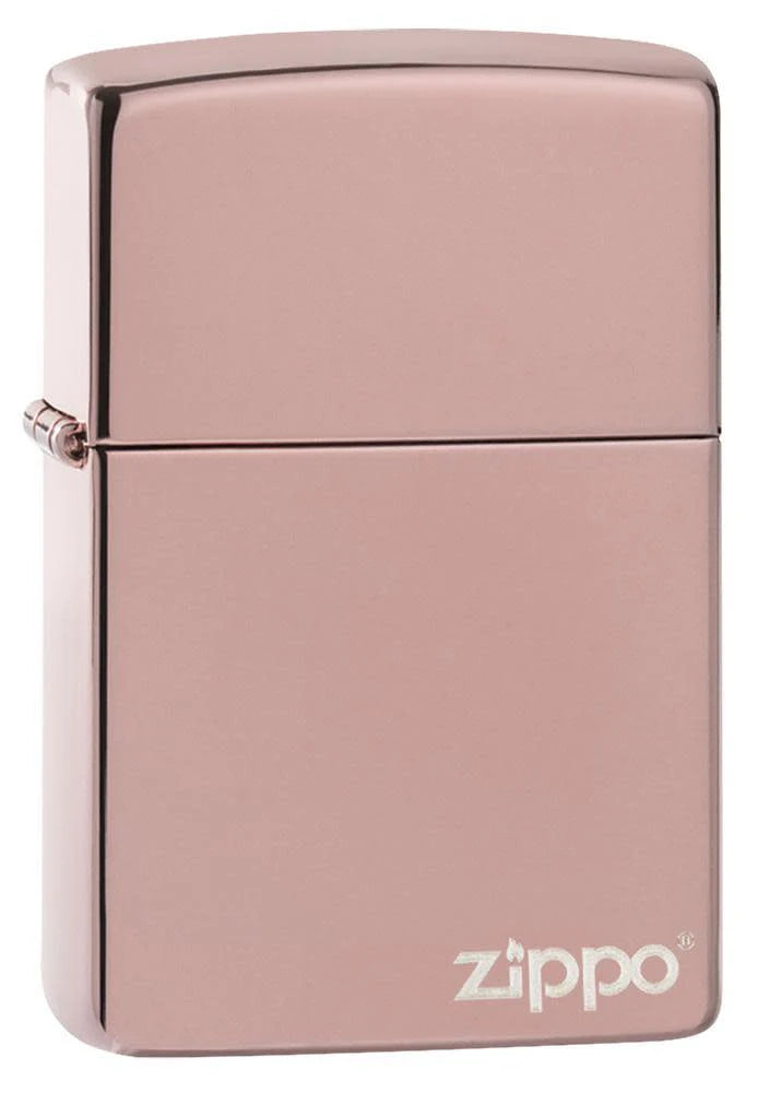 Classic High Polish Rose Gold Zippo Logo | SKU: 49190ZL