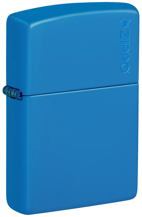 Classic Sky Blue Matte Zippo Logo | SKU: 48628ZL