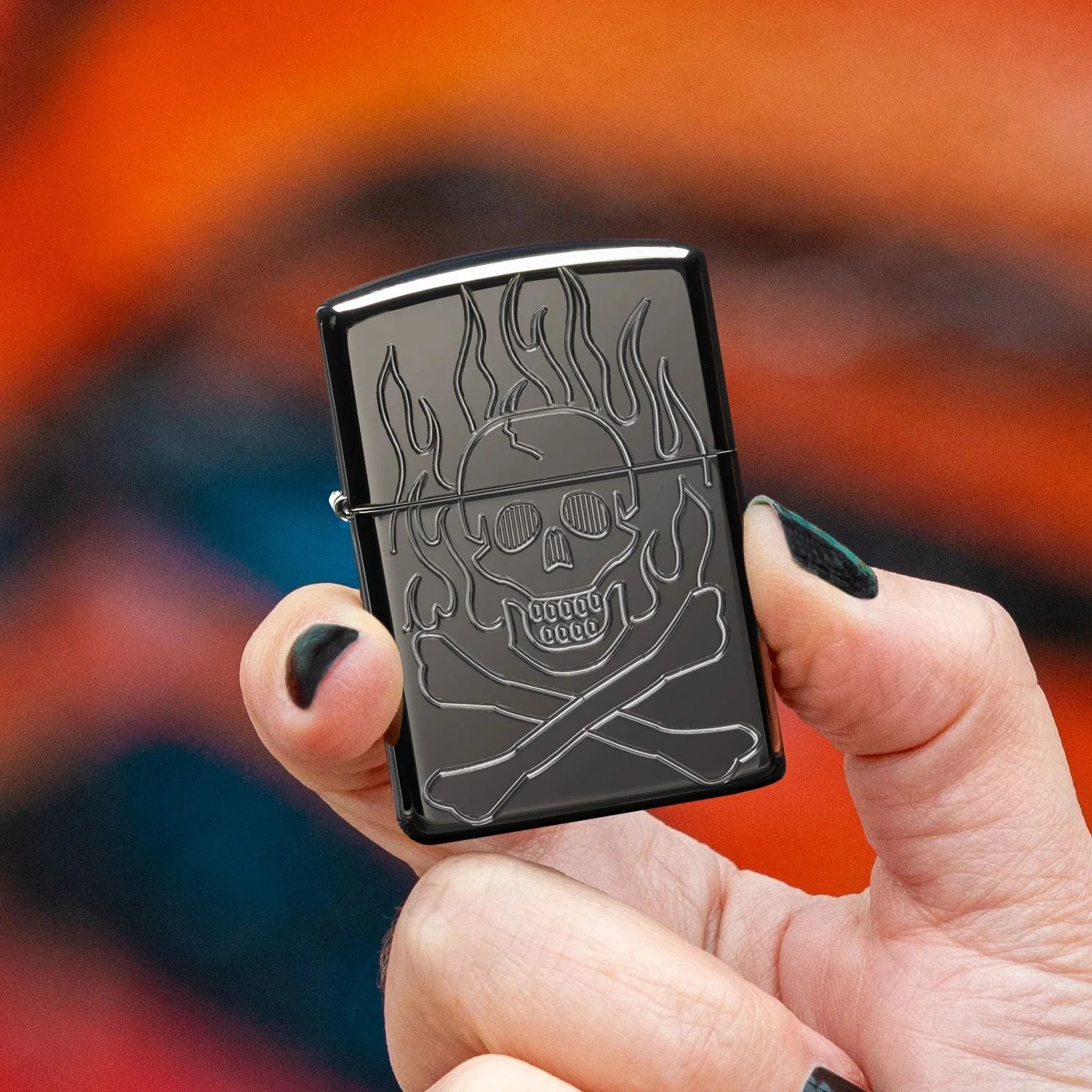 Flaming Skull Design | SKU:46930