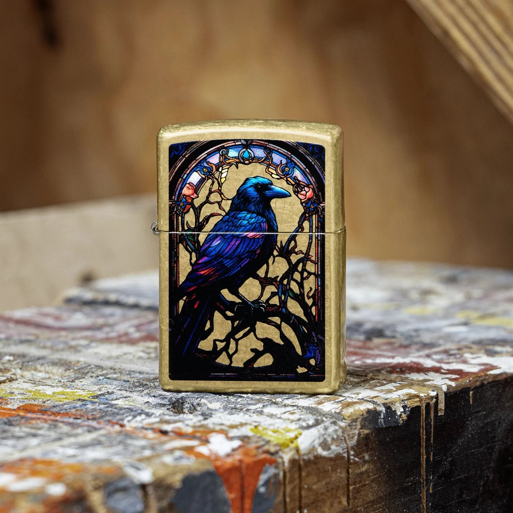 Stained Glass Raven Design | SKU:46946