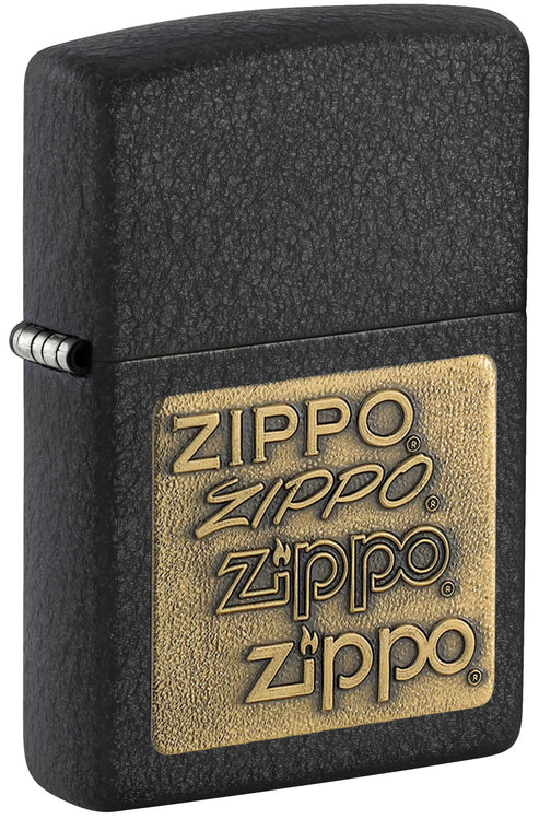 Black Crackle® Gold Zippo Logo | SKU: 362